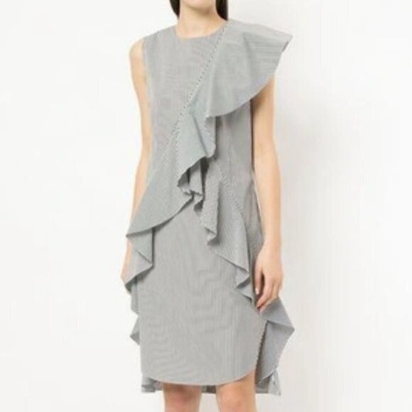 Goen.J Striped Ruffles dress, Size M 07 - Picture 1 of 12